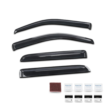 G-PLUS Out-Channel Mount Ventvisor Window Deflectors Compatible with Ford F150 SuperCrew Crew Cab 2009-2014 Fit Ford F150 SVT Raptor SuperCrew Cab 2010-2014 4 PCS Smoky