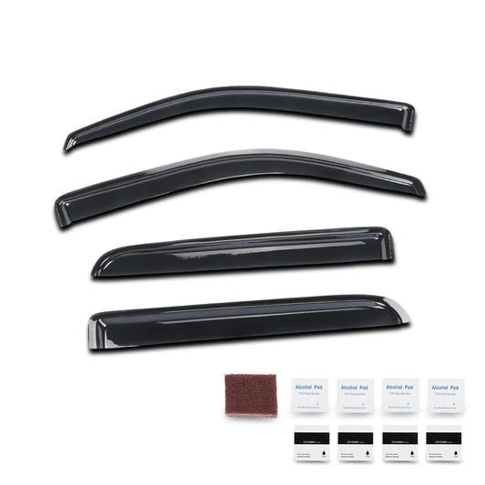G-PLUS Out-Channel Mount Ventvisor Window Deflectors Compatible with Ford F150 SuperCrew Crew Cab 2009-2014 Fit Ford F150 SVT Raptor SuperCrew Cab 2010-2014 4 PCS Smoky