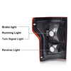 G-PLUS Tail Light Compatible with Ford F150 2015 2016 2017,Right Passenger Side Taillamps Brakelights w/bulb Red FL3Z13405A-PFM FL3Z13404A-PFM FO2800239C FO2801239C Luces TraserasAssembly