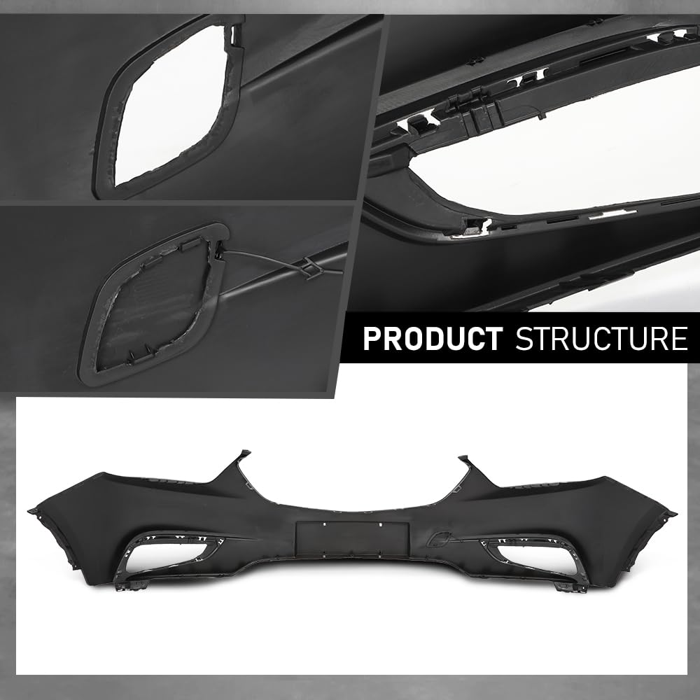 G-PLUS Front Bumper Cover Compatible with Buick Encore 2017 2018 2019 2020 2021 w/o Sensor Hole, GM1014128, Primed Black