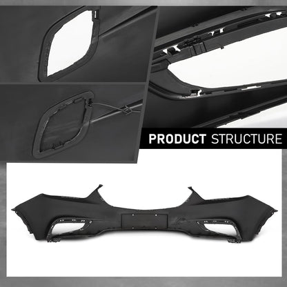 G-PLUS Front Bumper Cover Compatible with Buick Encore 2017 2018 2019 2020 2021 w/o Sensor Hole, GM1014128, Primed Black