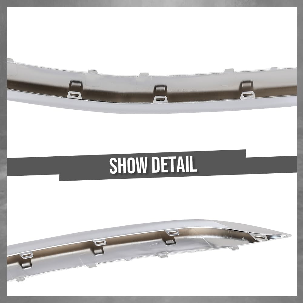 G-PLUS Front Center Bumper Trim Compatible with Benz S450 Base 3.0L 2018-2020 Fit Benz S550e Base 3.0L 2015-2017 2228852221, MB1037109 Silver