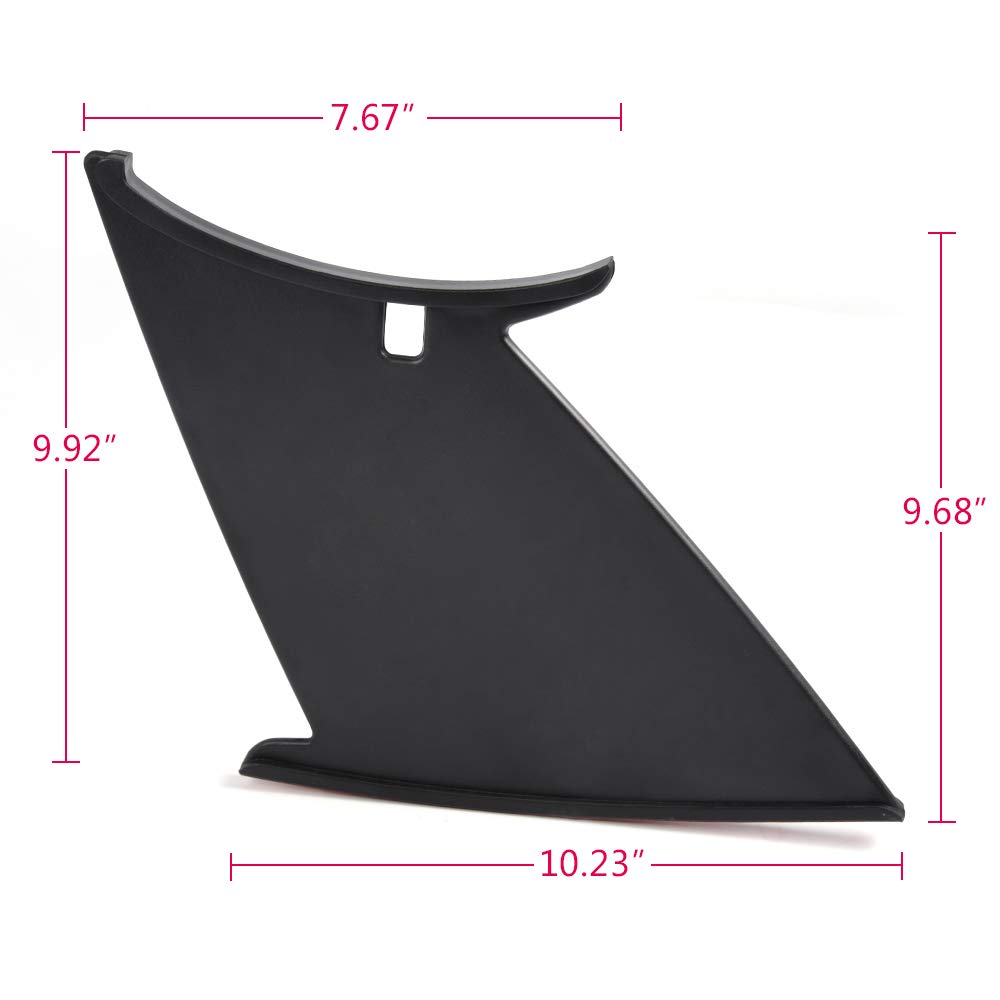 2pc Two Rear Wing Spoiler Stabilizer Compatible with Impreza WRX STi 2011 2012 2013 2014 Black