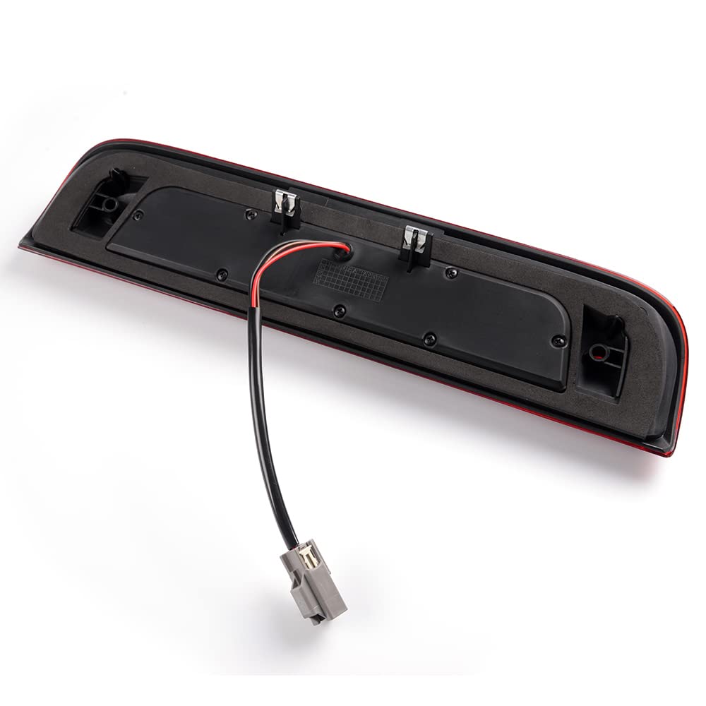 G-PLUS High Mount Rear 3rd Third Brake Light Compatible With 2014-2018 Chevy Silverado GMC Sierra 1500 2500 HD 3500 HD LED Cargo Tail Lamp Black Housing Red Lens