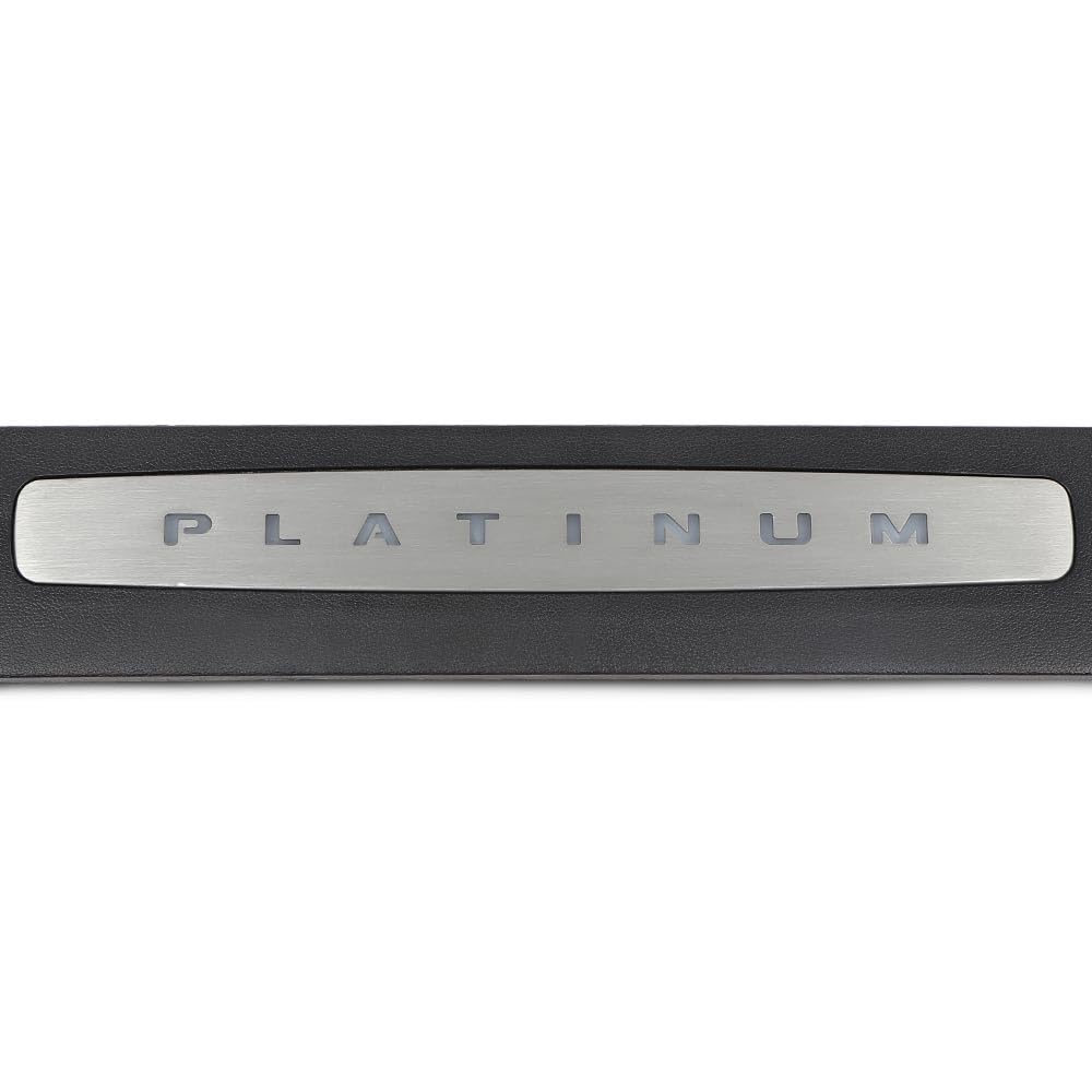 G-PLUS LED Illuminated Platinum Door Sill Plates Compatible with Ford F250 F350 F450 F550 Super Duty Crew Cab Only 2017-2022 Left and Right Door Sill Protector HC3Z-2613208-AA HC3Z-2613209-AA