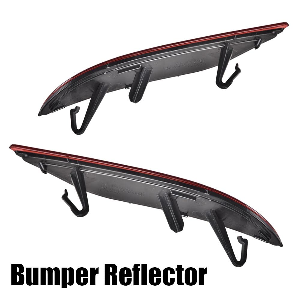 G-PLUS Rear Bumper Reflector Set Driver and Passenger Side Compatible with Chevy Malibu Hybrid 2016-2019 /Fit Malibu L 2016-2021 /Fit Malibu LS LT 2016-2022 23174490 GM1185113 23174489 GM1184113
