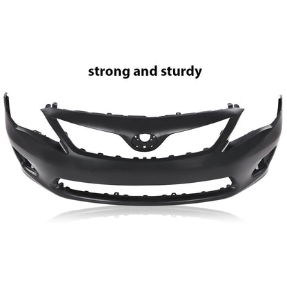 G-PLUS Primed Front Bumper Cover Fascia Compatible with Toyota Corolla Base CE L LE 2011 2012 2013, 5211903901, TO1000372, Black