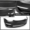 G-PLUS Front Bumper Cover Compatible with Tesla Model 3 Base 2017 2018 2019 2022 2023 w/Tow Hook Hole 1084168S0E, TA1000101, Primed Black