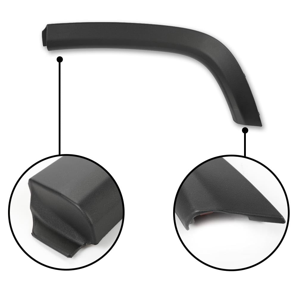 G-PLUS Rear Left Fender Flare Compatible with Jeep Compass 2017-2022 Wheel Cover Protector Wheel Opening Molding Arch Trim UP10RXFAB Black
