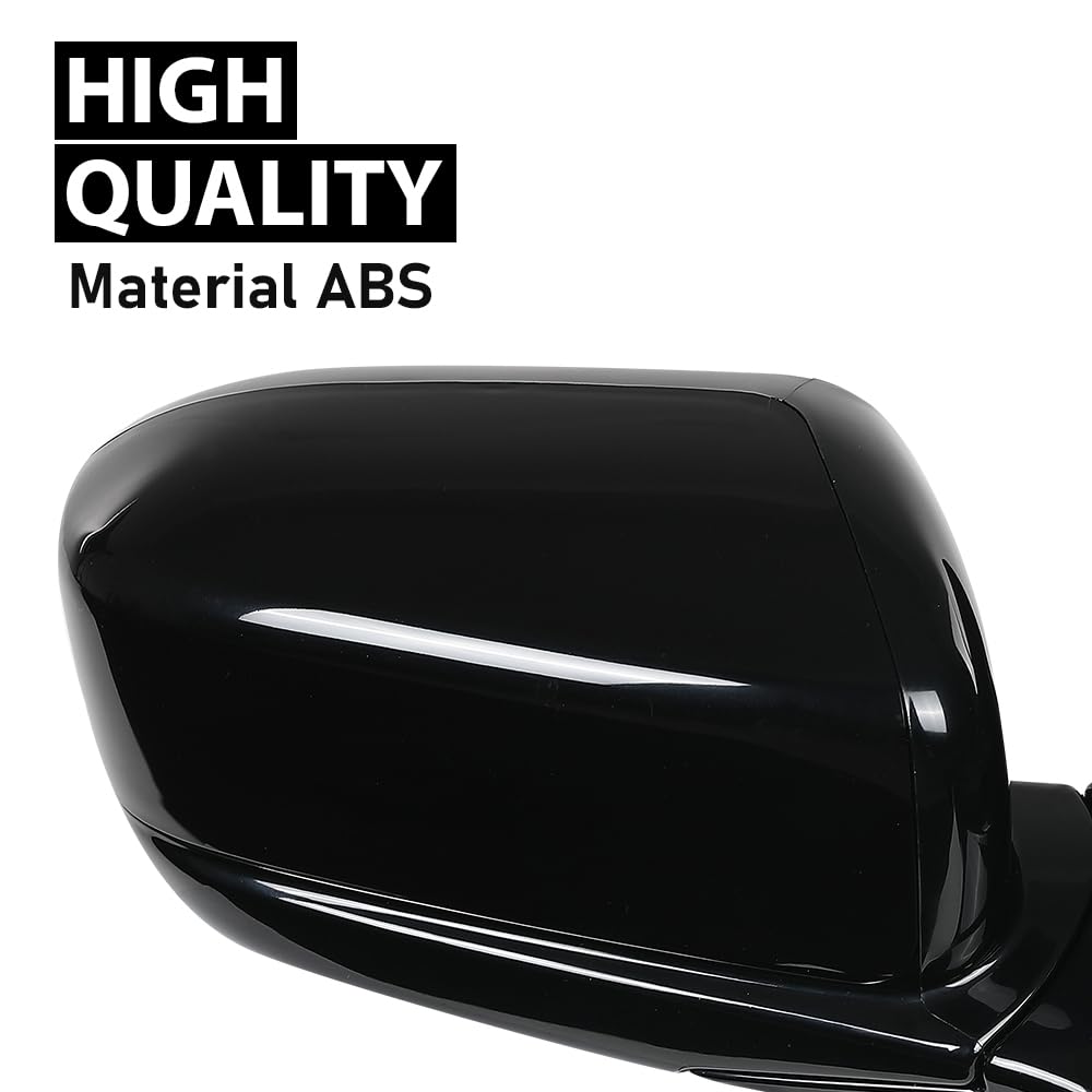G-PLUS Power Mirror Driver and Passenger Side Compatible with Honda Accord 4-Door 2003-2007 Manual Folding 3-Pin HO1320152 HO1321152 76250SDAA13ZA 76200SDAA13ZA Glossy Black