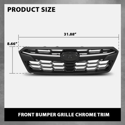 G-PLUS Front Bumper Grille Assembly Compatible with Subaru Crosstrek 2024 Black J1010FN500