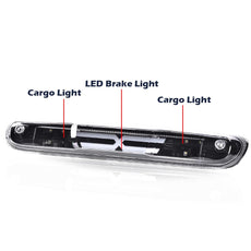 G-PLUS LED 3rd Brake Light for Chevy Silverado GMC Sierra 2007-2014 Black Housing Close-up View