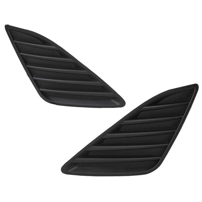 G-PLUS Front Fog Bumper Hole Cover LH RH Kit Pair Compatible with 2012 2013 2014 Toyota Camry XLE/LE/L, 2012-2014 Toyota Camry Hybrid XLE/LE 5212706260, 5212806260, TO1038147, TO1039147 Black
