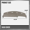 G-PLUS TPE Dash Cover Dashboard Compatible with Dodge Ram 1500 2500 3500 Truck 1994-1997 Gold & Black