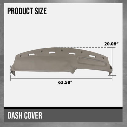 G-PLUS TPE Dash Cover Dashboard Compatible with Dodge Ram 1500 2500 3500 Truck 1994-1997 Gold & Black