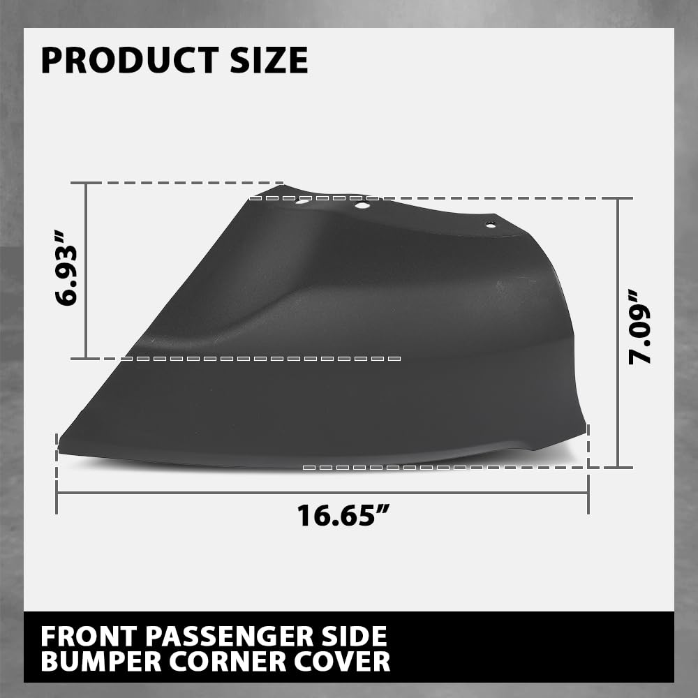 G-PLUS Front Right Bumper Corner Cover, Compatible with Ford EcoSport 2018-2022, Passenger Side, FO1017102, GN1Z17D957DB