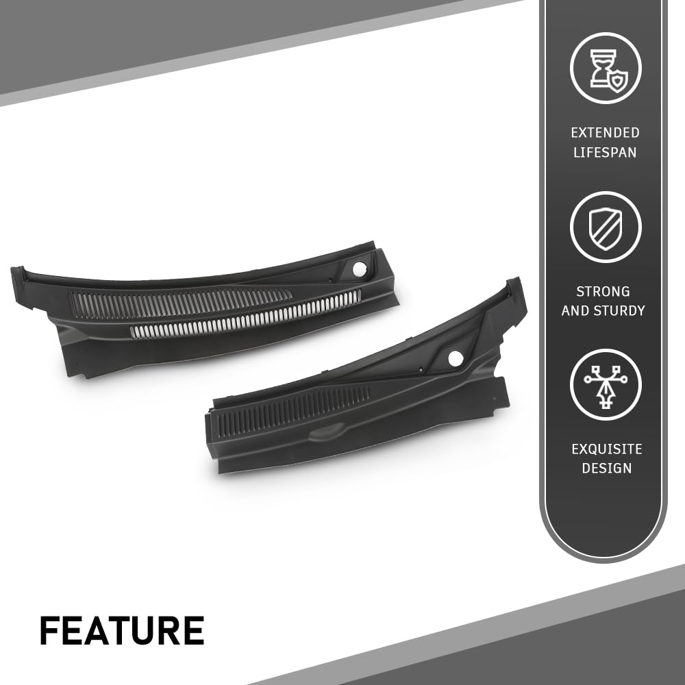 G-PLUS Windshield Wiper Cowl Panel Cover Replacement Compatible with Jeep Grand Cherokee 2006-2010 2Pcs 55156853, 55156852