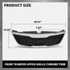 G-PLUS Front Bumper Upper Grille Grill W/Chrome Trim, Compatible with Kia Sorento 2014-2015, KI1200155, KI1200155C, 863501U500, KI1200155D