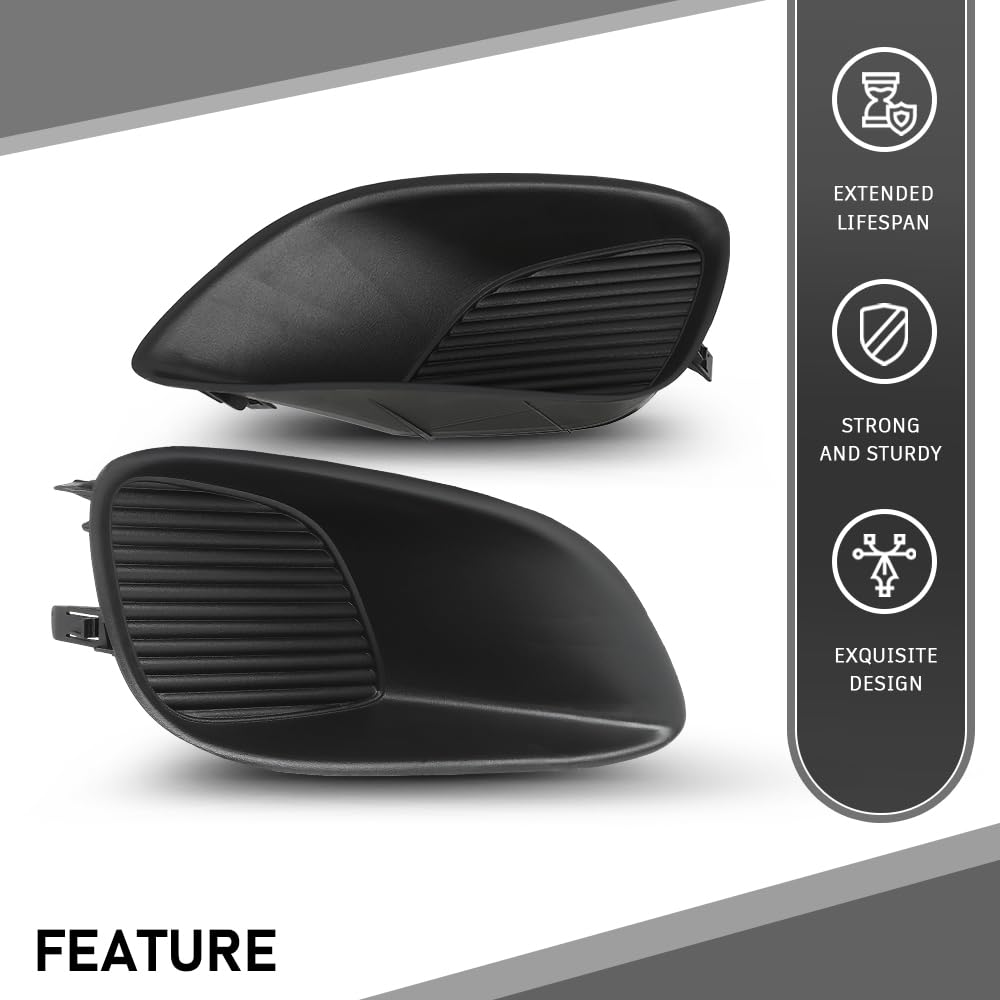 G-PLUS Fog Light Covers Set Driver and Passenger Side Compatible with Toyota Yaris Base 2012,Fit Toyota Yaris Base Sedan 2007-2011,Fit Toyota Yaris S 2007,Fit Toyota Yaris S Sedan 2008-2009