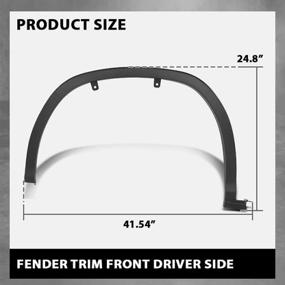 G-PLUS Fender Flare Wheel Arch Trim Molding Front LH Driver Compatible with LX RX350/RX450h (submodel: Base, F Sport) 2016-2019 756010E080, LX1291100 Black