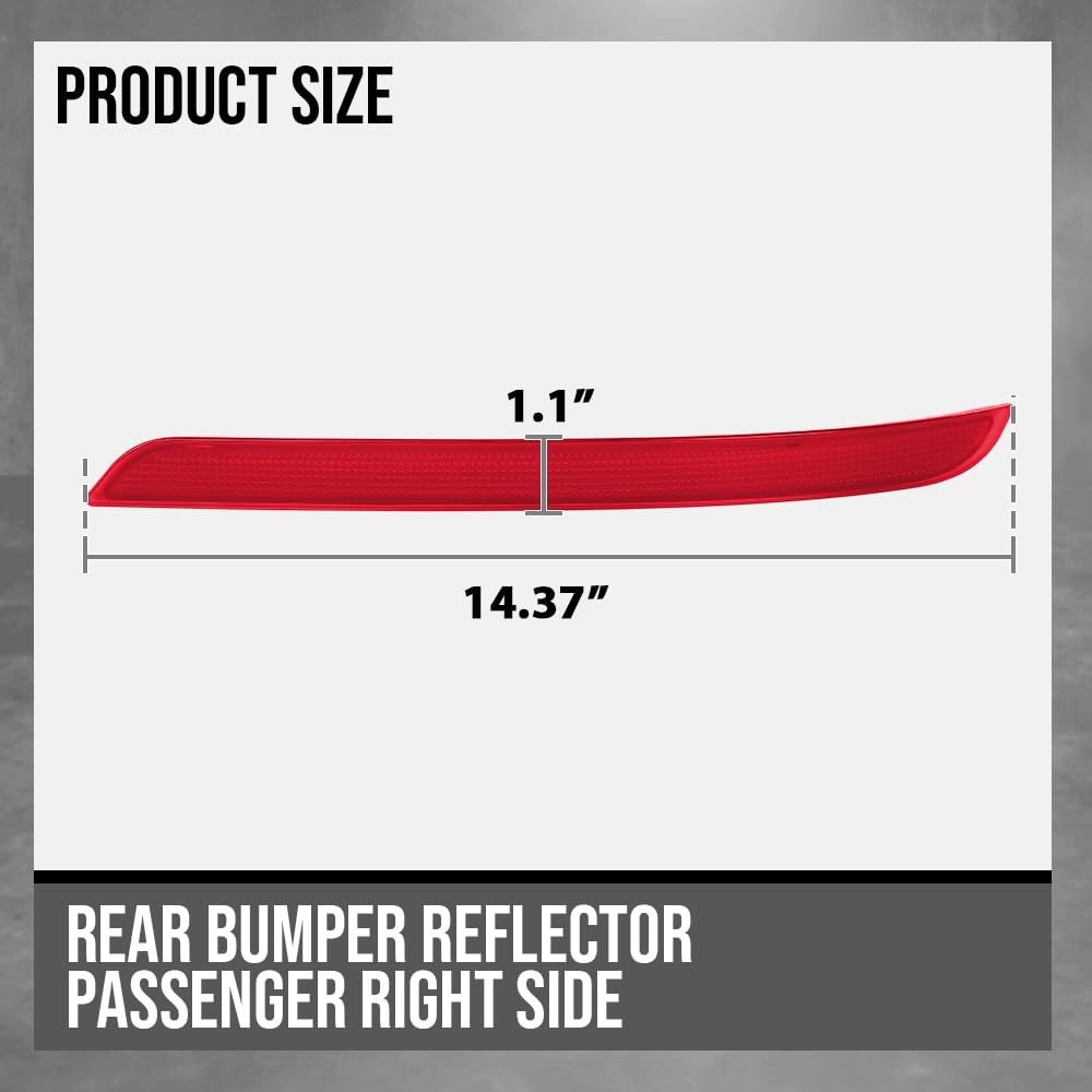 G-PLUS Rear Right Bumper Reflector Compatible with Benz GLE300d 4Matic Sport Utility 4-Door 2016, Fit Benz GLE350 4Matic Sport Utility 4-Door 2016-2017 Red