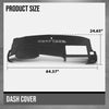 G-PLUS TPE Dash Cover Dashboard Compatible with Chevy Silverado 2007-2013 (LS, LT, Work Truck ONLY), Fit GMC Sierra 2007-2013 (SL, SLE, or Work Truck ONLY), Fit Dual Glovebox Style Dashes Black
