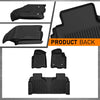 G-PLUS Floor Mats Fit for Chevy Silverado/GMC Sierra 1500 2500HD 3500HD Crew Cab 2019-2025(Fit with Rear Under-Seat Storage), TPE All Weather Custom Fit Floor Liner Car Mats 3 Piece Black