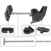 G-PLUS Universal Rear/Front Clamp Cover Hard Canopy Replacement Parts Compatible with Ford/Chevrolet/Toyota/Nissan/Jeep/RAM and so on Hard Tri-Fold Tonneau Cover TSHP01