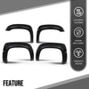 G-PLUS Fender Flares Front & Rear Paintable Compatible with Chevy Avalanche 2007-2013 Black