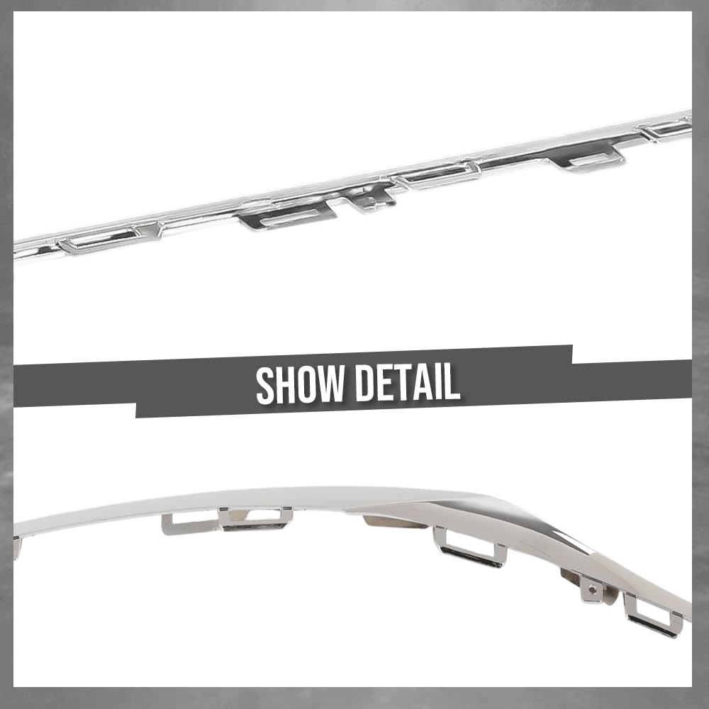 G-PLUS Front Bumper Cover Molding Trim Compatible with Benz W117 CLA Class 2016-2019 1178854900, 1178855000 Silver
