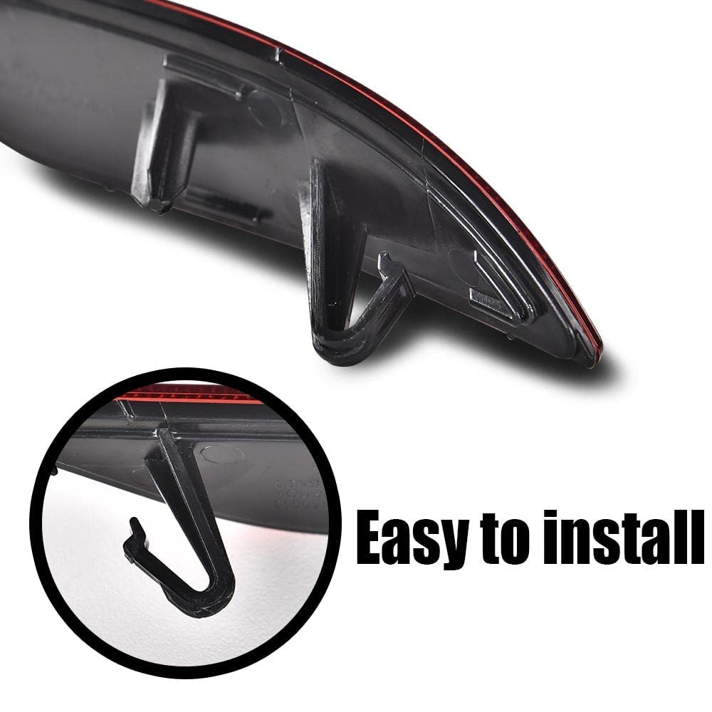G-PLUS Rear Bumper Reflector Set Left Driver Side Compatible with Chevy 2016-2019 Malibu Hybrid 2016-2021 Malibu L 2016-2022 Malibu LS/LT 23174490 GM1185113 23174489 GM1184113