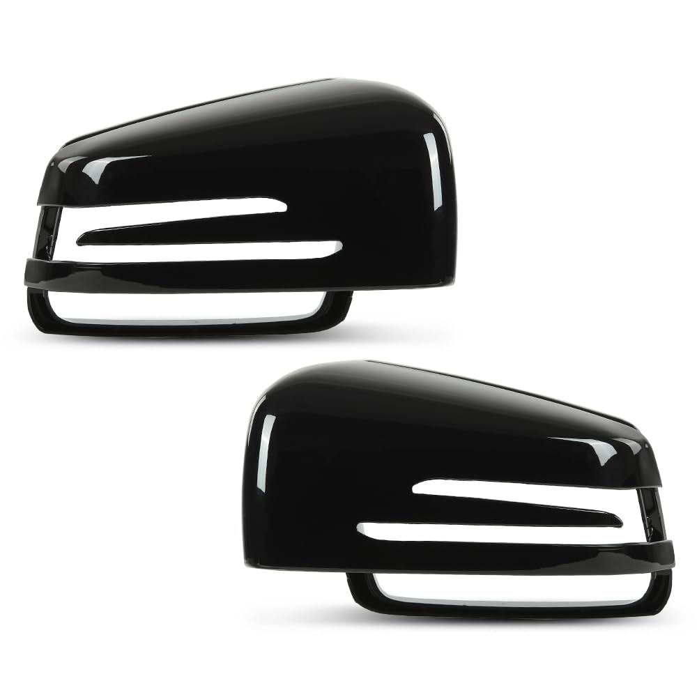 G-PLUS Mirror Cover Caps Housing Compatible with Benz S-Class W221 2011-2013/Fit Benz C-Class W204 2011-2014/Fit Benz CLS C218 2014-2018/Fit Benz GLA X156 2014-2020 A2128100164, A2128100264