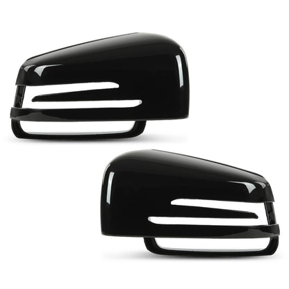 G-PLUS Mirror Cover Caps Housing Compatible with Benz S-Class W221 2011-2013/Fit Benz C-Class W204 2011-2014/Fit Benz CLS C218 2014-2018/Fit Benz GLA X156 2014-2020 A2128100164, A2128100264