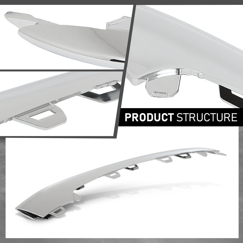 G-PLUS Front Bumper Lip Trim Chrome Molding Left+Right Compatible with Benz W222 S-Class S350 S450 S560 2018-2020 A2228857700
