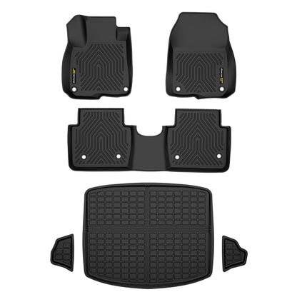 G-PLUS TPE Floor Mats Fit Honda CR-V Fuel Vehicle 2017-2022 6 PCS Black