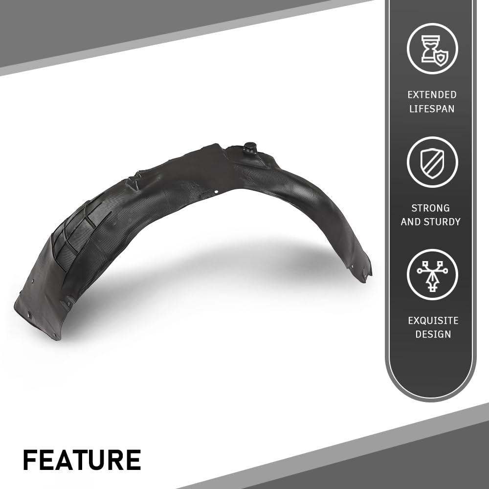 G-PLUS Front Left Fender Liner Inner, Compatible with Audi A4 A4 Quattro 3rd Generation 2005-2008/ Audi S4 4th Generation 2005-2008, Driver Side, 8E0821171E, AU1250100