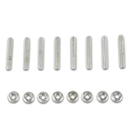 G-PLUS Auto SBC Stainless Steel Valve Cover Stud Bolts Kit Compatible with 1955-1986 265/283/302/305/327/350/400 SB Chevy Engines 8pcs Valve Cover Stud Bolts Stainless Steel