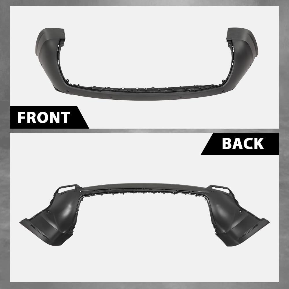 G-PLUS Rear Lower Bumper Cover Fascia Compatible with Jeep Cherokee 2019-2023, Fit Models with Advanced Park Assist System, 68407957AA, CH1100A49, Black