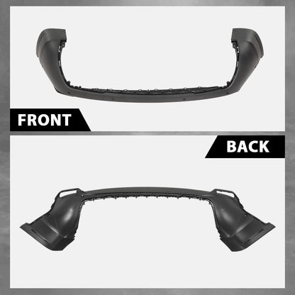 G-PLUS Rear Lower Bumper Cover Fascia Compatible with Jeep Cherokee 2019-2023, Fit Models with Advanced Park Assist System, 68407957AA, CH1100A49, Black