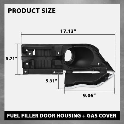 G-PLUS Fuel Filler Door Housing and Gas Cover Compatible with Ford Transit 150 250 350 350HD 2015-2023, Fit for Gasoline Engine only. Will Not fit Diesel Engines CK4Z-5427936-J