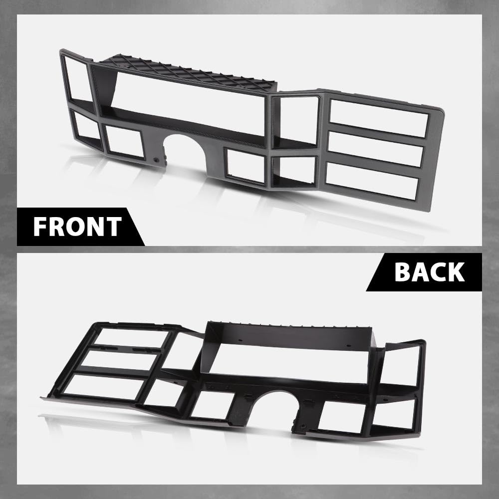 G-PLUS Dash Bezel Radio Surround Trim Compatible with Jeep Cherokee XJ 1984-1996 with Hole Silver