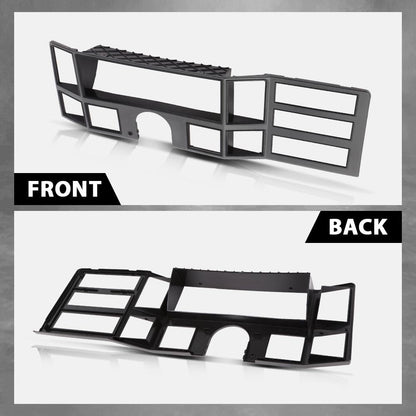G-PLUS Dash Bezel Radio Surround Trim Compatible with Jeep Cherokee XJ 1984-1996 with Hole Silver