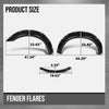 G-PLUS Fender Flares Compatible with Ford Ranger 1993-2011, Fit 6' and 7' Styleside Beds Only, Not Fit FX4 Submodels Black, Smooth Riveted Style