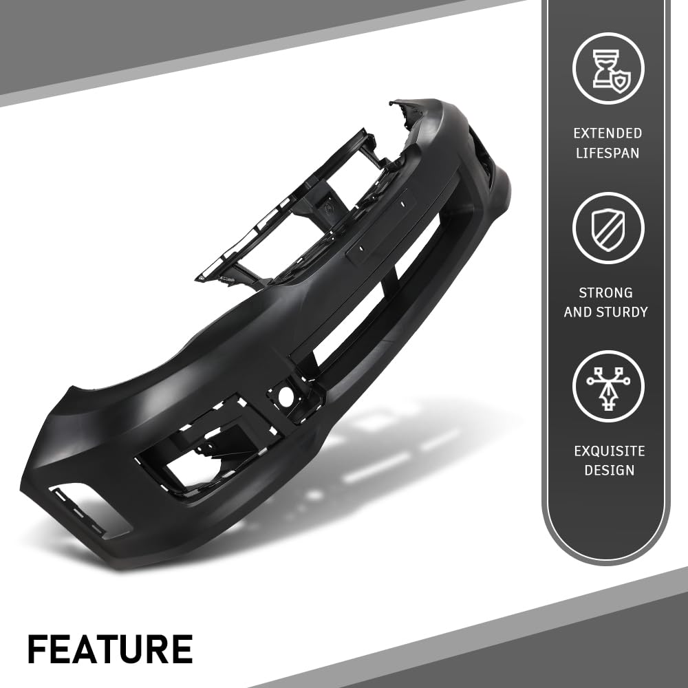 G-PLUS Front Bumper Cover Compatible with Impreza 2011-2014 (Submodel: WRX, WRX Limited, WRX Premium, WRX STI, WRX STI Limited), 57704FG113, SU1000167, Primed Black