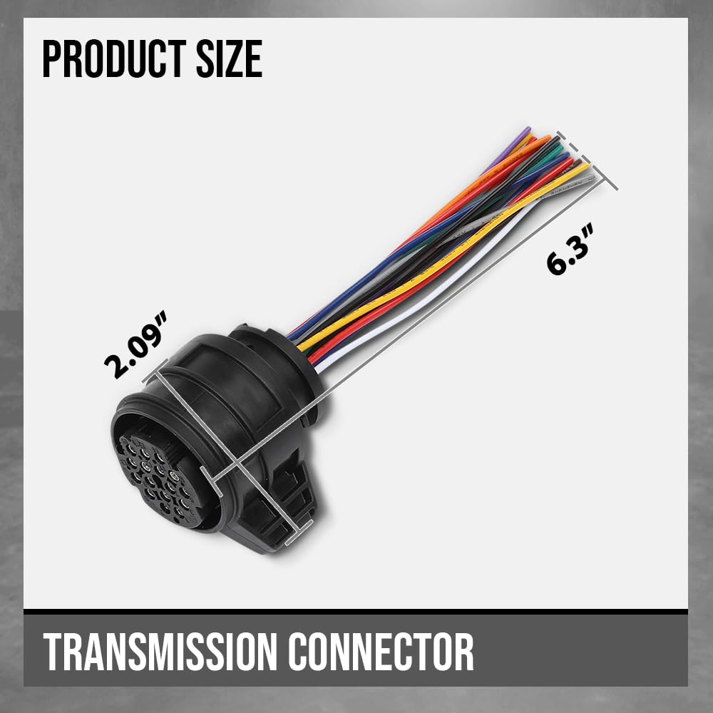 G-PLUS Transmission Connector 16-Pin Plug w/Wires Fit Audi A4 allraod Quattro 2012-2016 Fit Audi A6 allraod Quattro 2001-2005 3D0973993 Black
