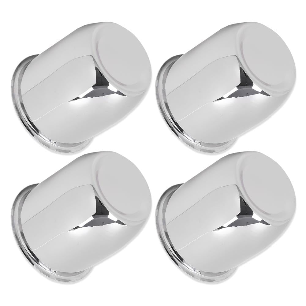 G-PLUS 4pcs Push Through Chrome Wheel Center Caps Fit 3.18" Rims Center Bore Dimensions Only Center Bore Trailer Rim Scratched(Not Fit on OEM Rims)
