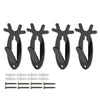 G-PLUS Wall Hanger Hook European Antler Style Wall Mount Bracket for Hanging Mounting Elk Deer Antelope Living Room Bedroom Home Decor 4PCS Black