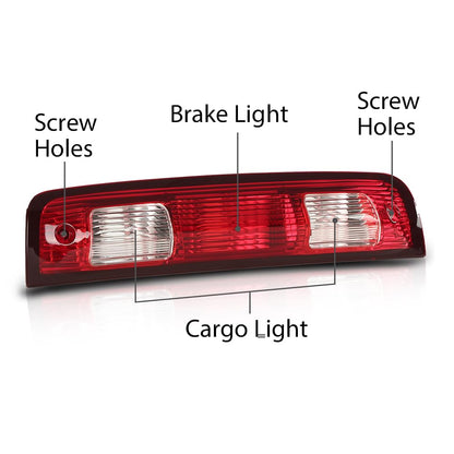 G-PLUS Third Brake Light Lamp Compatible with Dodge Ram 1500 2009-2017/Fit Dodge Ram 2500 3500 2010-2017 68412024AA 55372082AA High Mount Stop Light Faro De Freno Trasero Tersera Luz De Freno