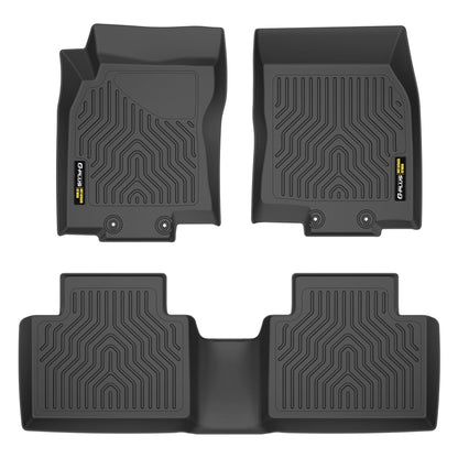 G-PLUS TPE Cargo Liners,Compatible with Nissan Rogue 2014-2020 (No Rogue Sport/Select Models),All Weather Full Cover Protection, Black 1st & 2nd Row Floor Liners 3PCS