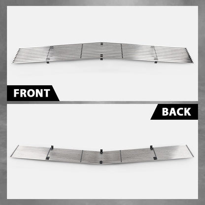 G-PLUS Upper Chrome Billet Grille Grill Insert Compatible with Chevy Blazer 1991-1994 / Chevy S10 1991-1993 Phantom Grille C85232A Silver